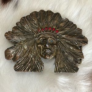 Indian head belt buckle